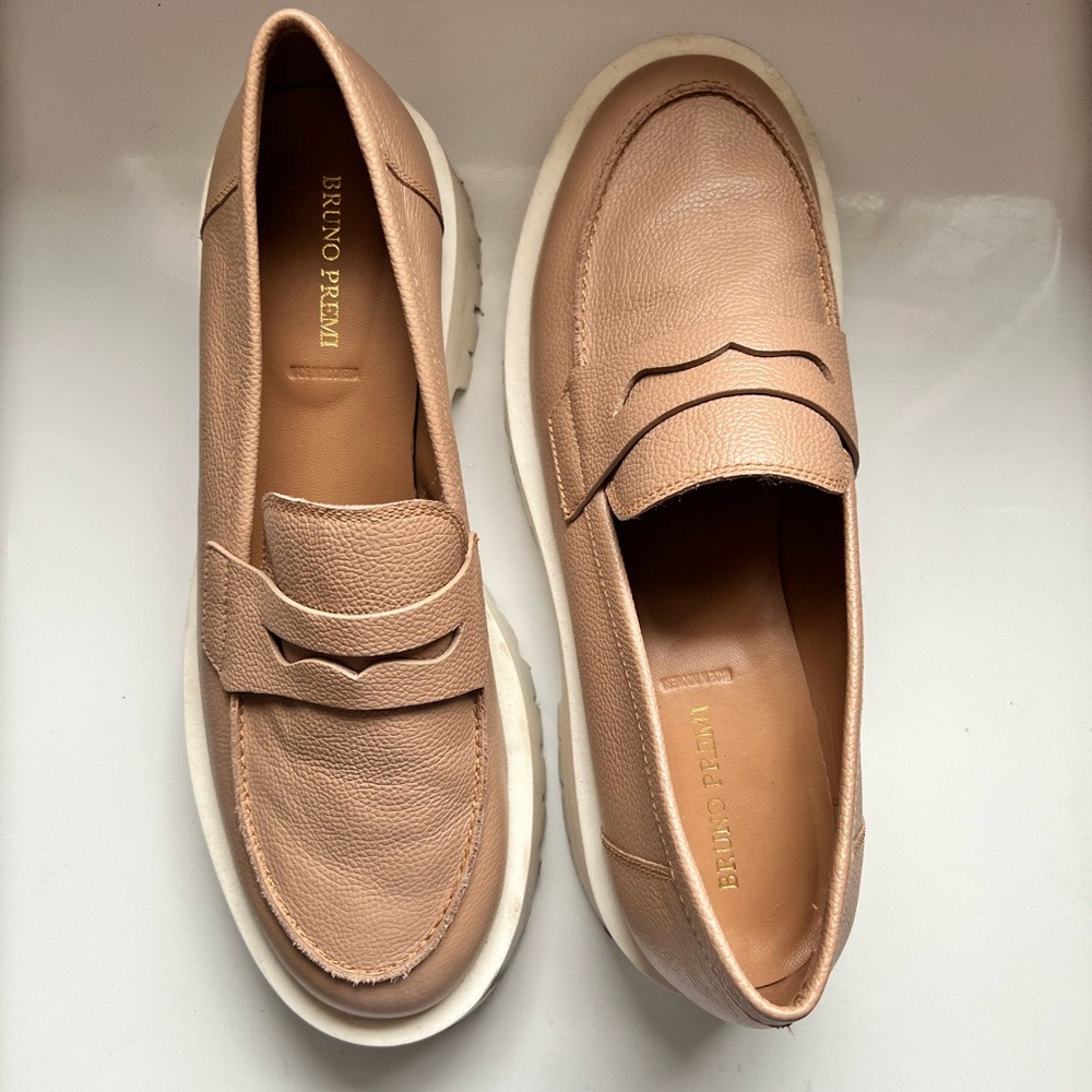 Bruno Premi Lug Sole Sporty Brown Loafer‎ White Sole